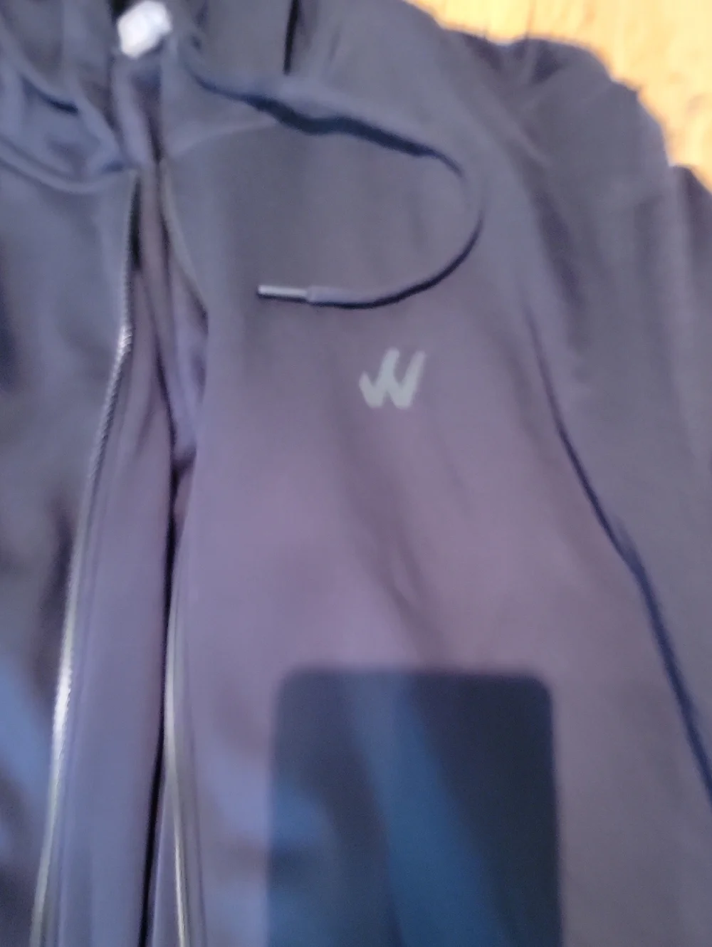 Willy Black Zip-Up Hooded Sweatshirt